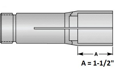 5C Extended Nose Collet 31MM Round (1.220)